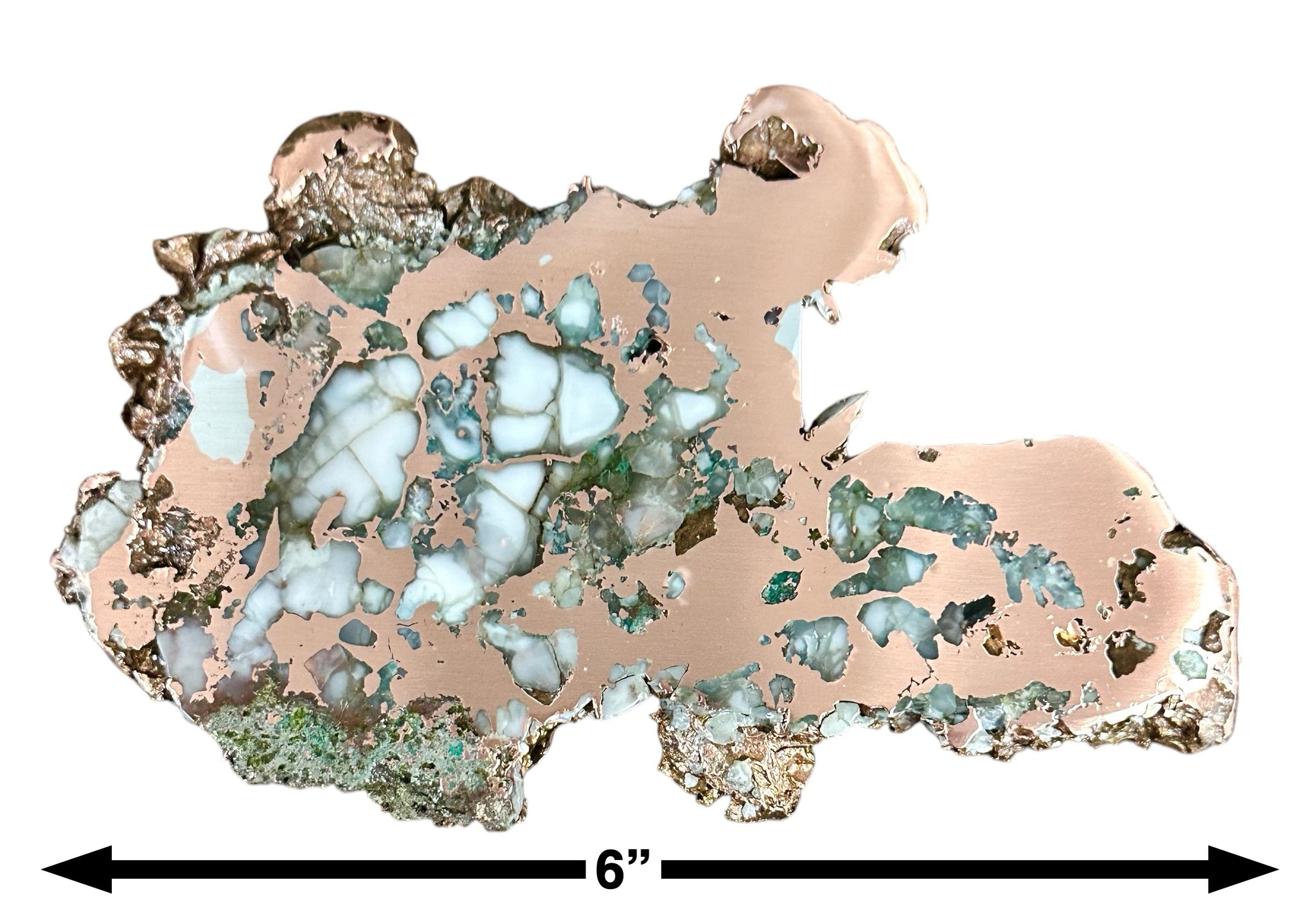 Copper, Datolite & Silver Slab – Michigan Rocks & Minerals